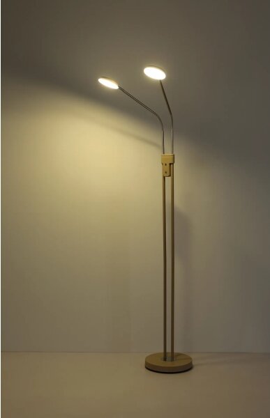 Globo 58504-2SSA-LED cu dimmer Lampă de podea SILVIO 2x6,5W/230V 2700/3350/4000K bej