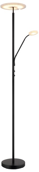 Globo 59093S - Lampă de podea LED cu reglare a intensității STANFORD 28W/230V + 5W 3000K, neagră