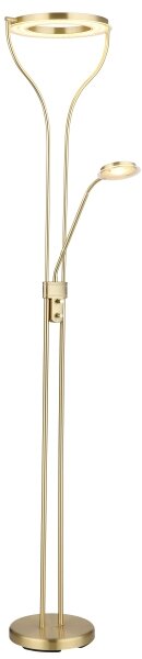 Globo 59038MD - Lampă de podea LED dimabilă EBRO 20W/230V + 4W 3000K alamă