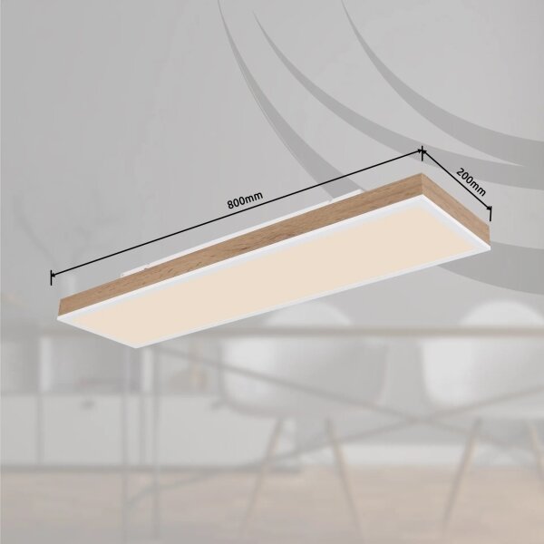 Globo 416080WWD4-CCT - Plafonieră LED dimabilă DORO 24W/230V 20x80 cm+telecomandă