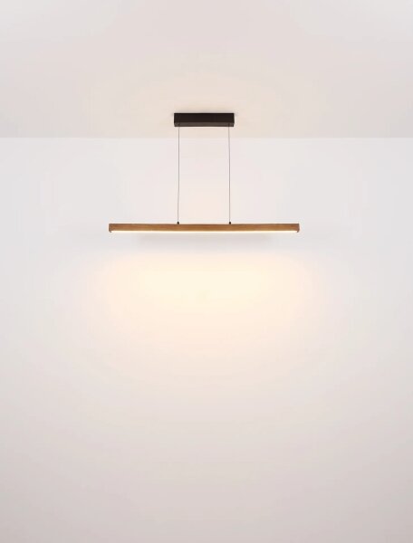 Globo 17015 - Lustra OLIVUS suspendată pe cablu, LED reglabil cu comutare tactilă/24W/230V 3000K maro