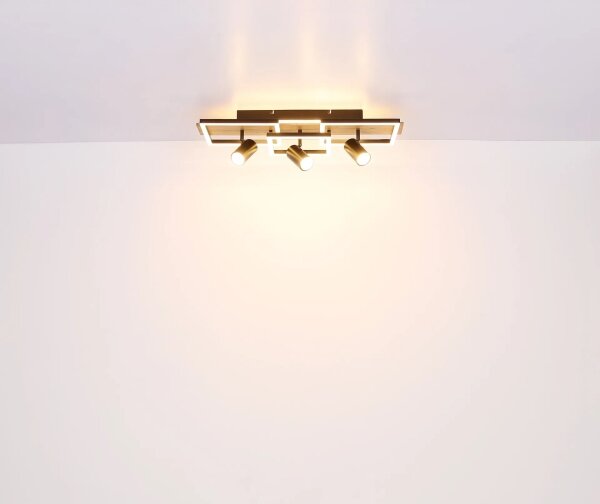 Globo 67305D2 - Plafonieră LED KASSU LED/48W/230V + 3xGU10/5W 3000K 27x72 cm