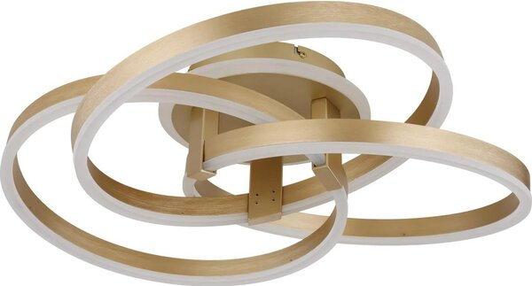 Globo 67163-56G - Plafonieră LED dimerizabilă HERWIG 56W/230V 57,5x60 cm aurie+telecomandă