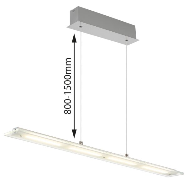 Globo 17019H - Lustru LED dimmabil cu control tactil, suspendat pe cablu NOVAK 20W/230V