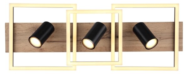Globo 67305D2 - Plafonieră LED KASSU LED/48W/230V + 3xGU10/5W 3000K 27x72 cm