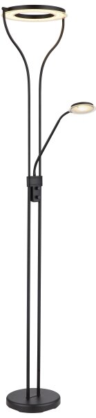 Globo 59038SD - Lampă de podea LED dimabilă EBRO 20W/230V + 4W 3000K neagră