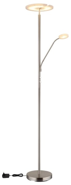 Globo 59093N - Lampă de podea cu LED dimabilă STANFORD 28W/230V + 5W 3000K crom lucios