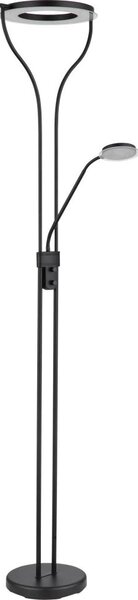 Globo 59038SD - Lampă de podea LED dimabilă EBRO 20W/230V + 4W 3000K neagră