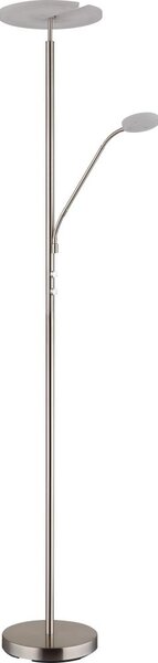 Globo 59093N - Lampă de podea cu LED dimabilă STANFORD 28W/230V + 5W 3000K crom lucios