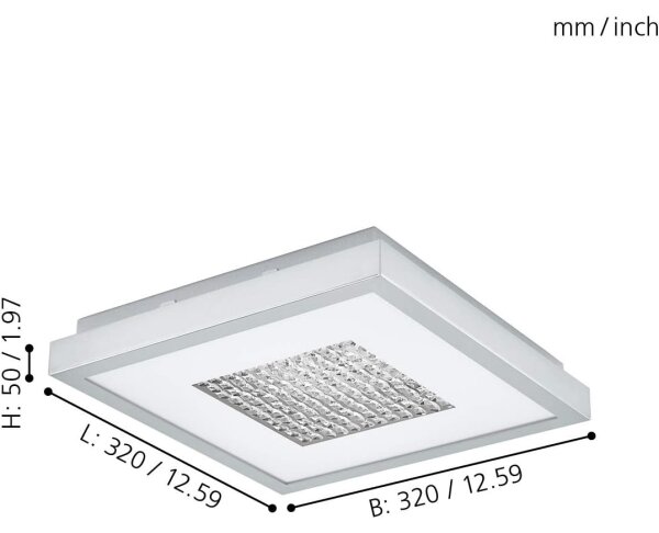 Eglo 98369 - Plafonieră LED dimabilă PESCATE LED/24W/230V