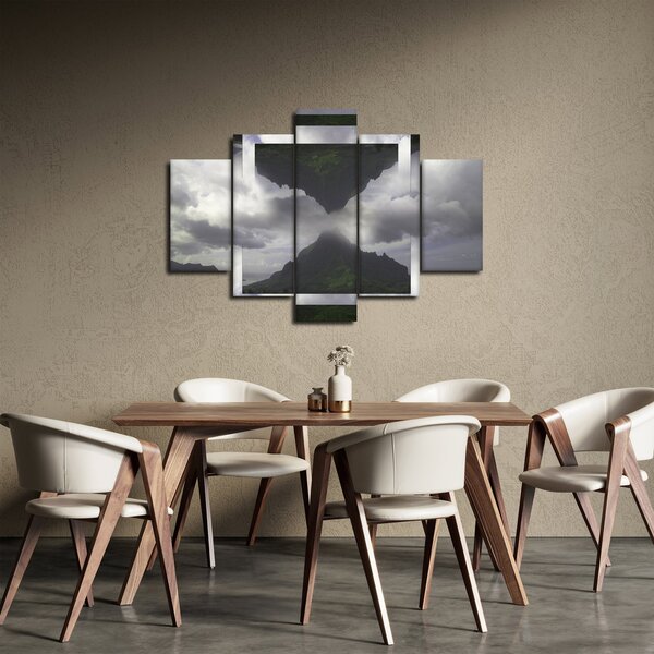 Tablou - Munții din Islanda, colaj geometric (150x105 cm)
