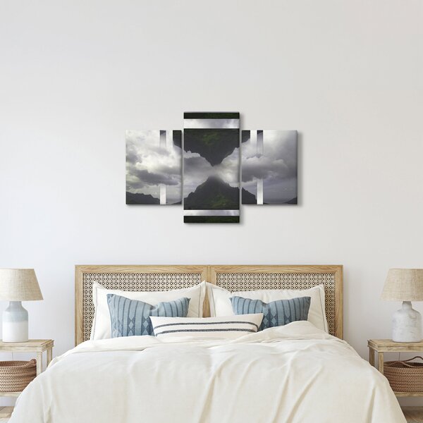 Tablou - Munții din Islanda, colaj geometric (90x60 cm)
