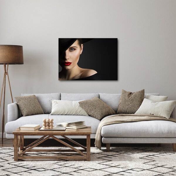 Tablou - Portretul femeii cu pălărie (70x50 cm)