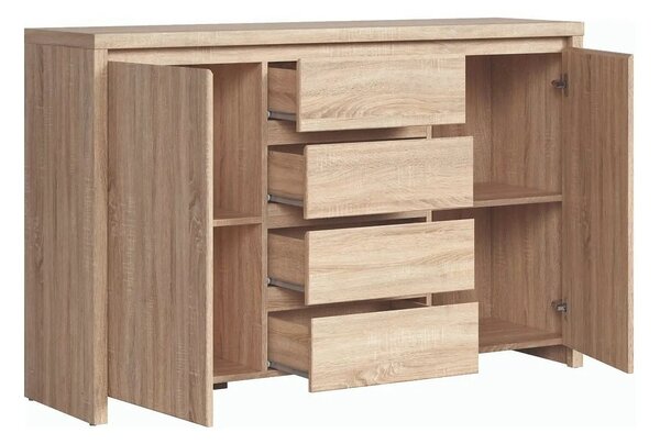 Comoda KASPIAN KOM2D4S, stejar sonoma, PAL, 144x41x92 cm