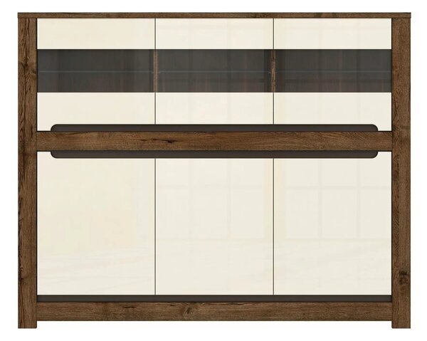 Comoda RUSO KOM3W3D, nuc/bej, PAL, 149x46x121 cm