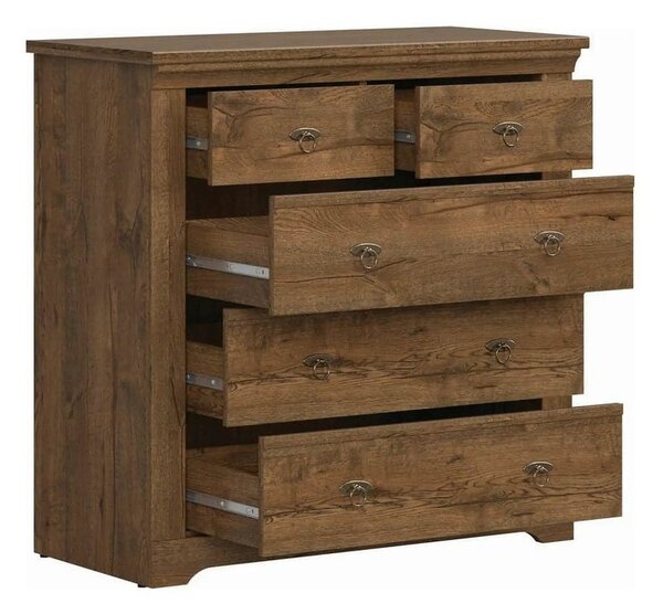 Comoda PATRAS KOM5S, stejar april, PAL, 93x45x93 cm