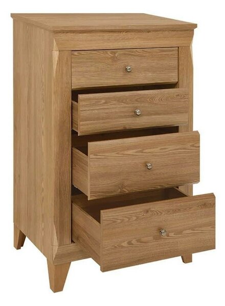Comoda BERGEN KOM4S, stejar auriu, PAL, 72x47x116 cm