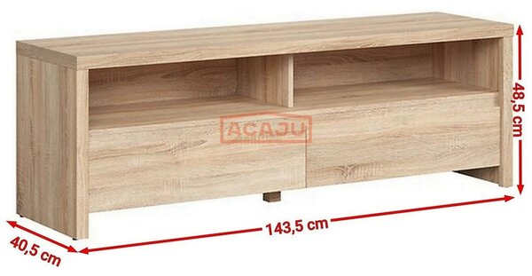 Comoda TV KASPIAN, stejar sonoma, PAL, 144x41x49 cm