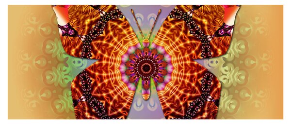 Tablou - Fluture etno (120x50 cm)