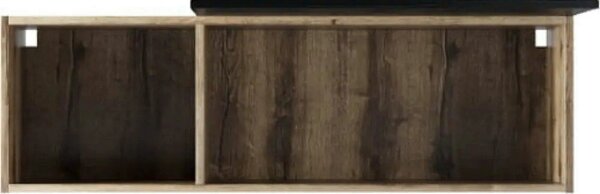 Comoda Jagger, stejar inchis/negru, PAL laminat, 110x34x36 cm