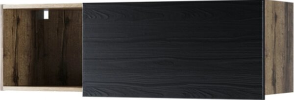 Comoda Jagger, stejar inchis/negru, PAL laminat, 110x34x36 cm