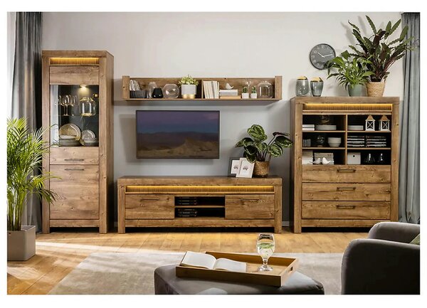 Comoda TV Torin, stejar, 135x50x60 cm