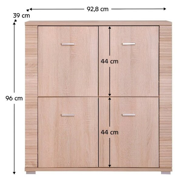 Comoda GRAND tip 10, stejar sonoma, PAL, 93x39x96 cm