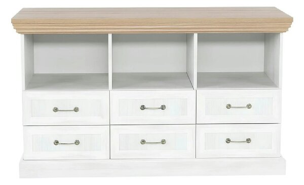 Comoda ROYAL RS, PAL, pin nordic/stejar salbatic, 127x46x75 cm