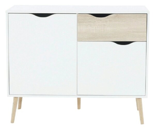Comoda OSLO 75387, alb, stejar sonoma, PAL melaminat, 98x39x81 cm