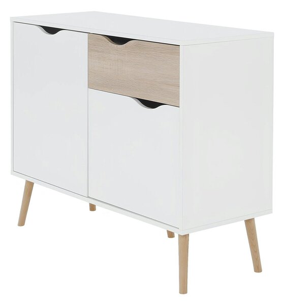 Comoda OSLO 75387, alb, stejar sonoma, PAL melaminat, 98x39x81 cm