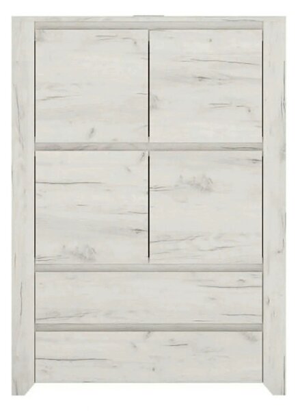 Comoda ANGEL TIP 33, alb, PAL melaminat, 84x40x116 cm