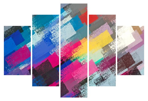 Tablou - Dungi colorate cu pensula (150x105 cm)