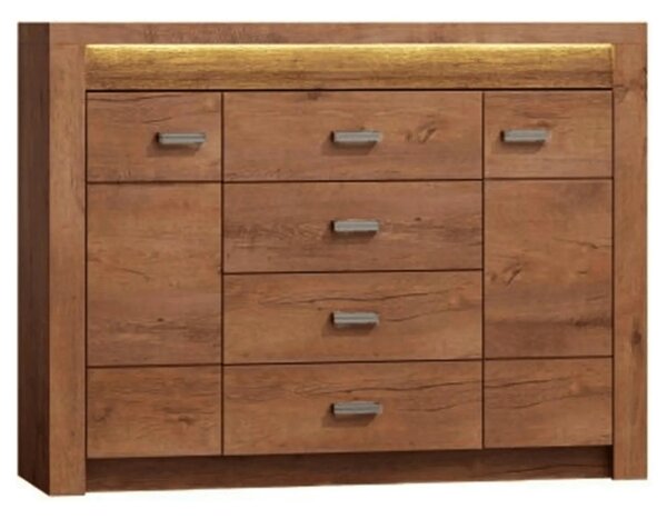 Comoda INFINITY I-07, frasin deschis, PAL melaminat, 137x42x104 cm