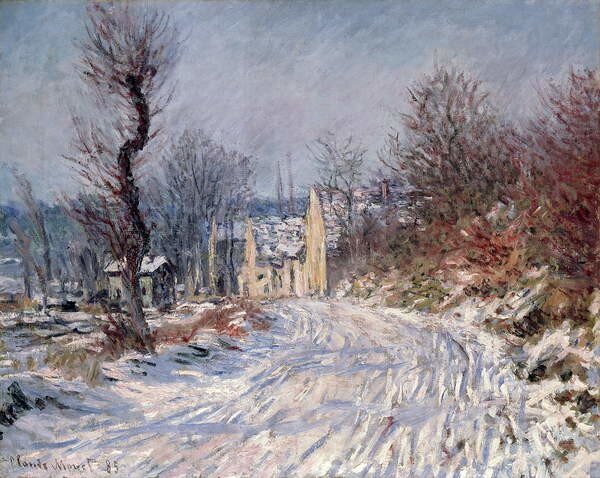 Claude Monet - Artă imprimată The Road to Giverny, Winter, 1885, (40 x 30 cm)