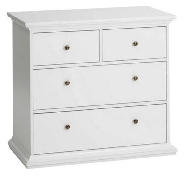 Comoda PARIS, alb, PAL infoliat, 96x49x87 cm