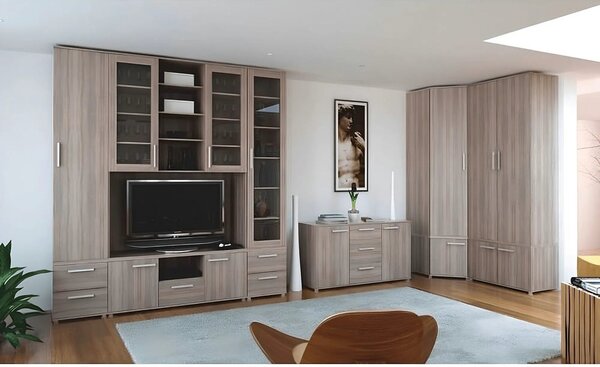 Comoda TV DUNAJ TIPUL10, stejar sonoma, PAL melaminat, 135x51x47 cm