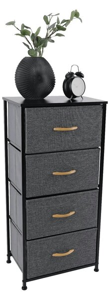 Comoda PALMERA TYP 2, negru/gri inchis, 45x30x95 cm