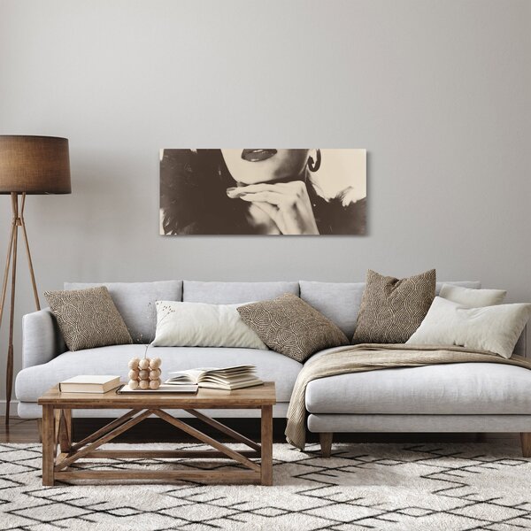 Tablou - Vintage, poza unei femei (120x50 cm)