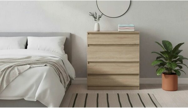Comoda HANY NEW 004, stejar sonoma, PAL laminat, 90x49x95 cm