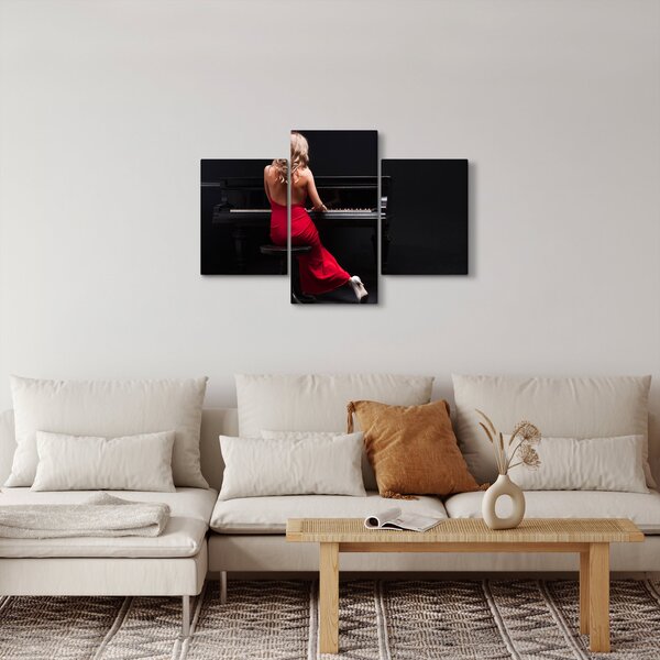 Tablou - Femeia cântând la pian (90x60 cm)