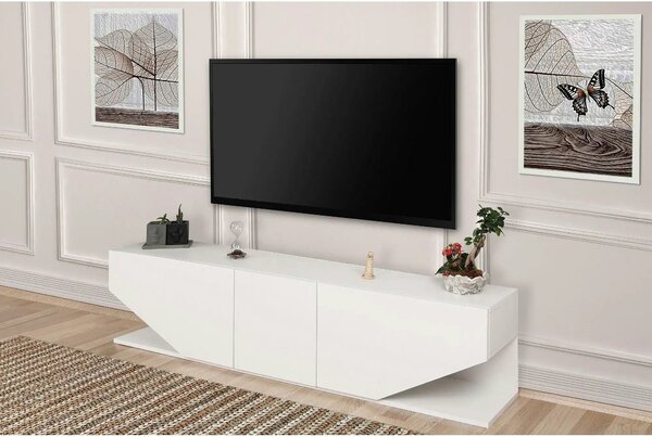 Comoda TV INCI, alb, PAL melaminat, 180x30x40 cm
