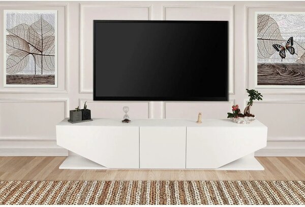 Comoda TV INCI, alb, PAL melaminat, 180x30x40 cm