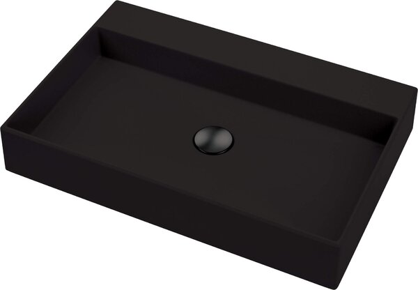 Deante Correo, chiuveta blat granit 60x40 cm, negru mat, CQR_NU6S