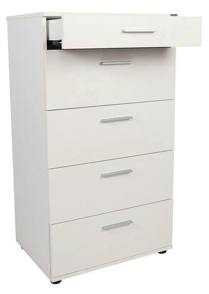 Comoda SFN-550-BB-1, alb, PAL melaminat, 60x44x108 cm