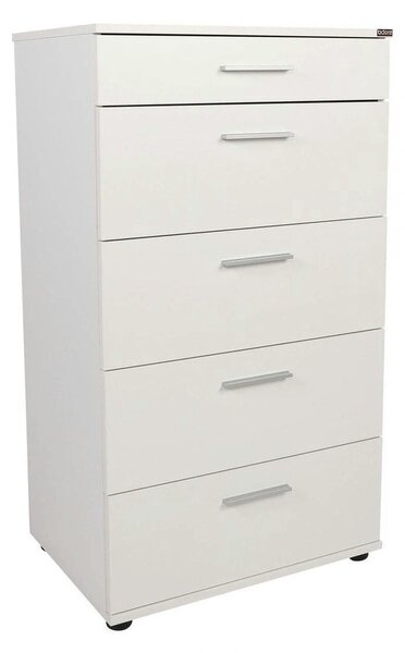 Comoda SFN-550-BB-1, alb, PAL melaminat, 60x44x108 cm