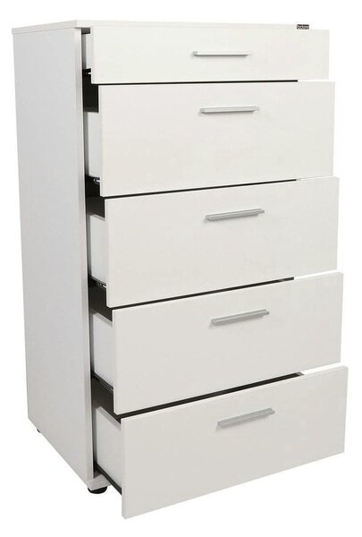Comoda SFN-550-BB-1, alb, PAL melaminat, 60x44x108 cm