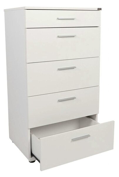 Comoda SFN-550-BB-1, alb, PAL melaminat, 60x44x108 cm
