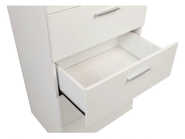 Comoda SFN-550-BB-1, alb, PAL melaminat, 60x44x108 cm
