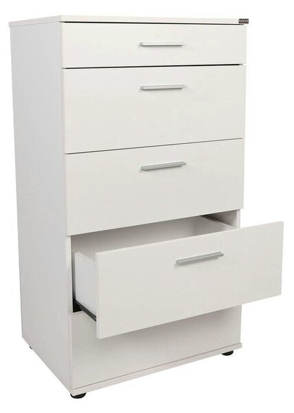 Comoda SFN-550-BB-1, alb, PAL melaminat, 60x44x108 cm