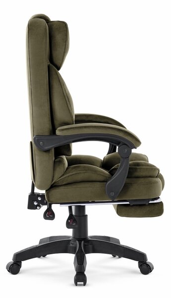 Scaun de birou ergonomic HC-1031 cu suport pentru picioare – verde măslin